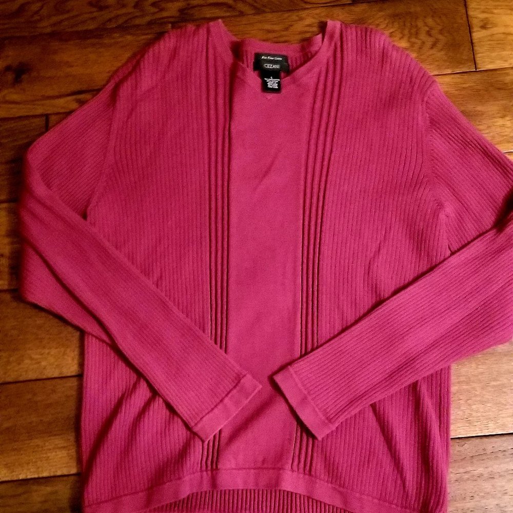 Burgundy Lightweight V-Neck Sweater